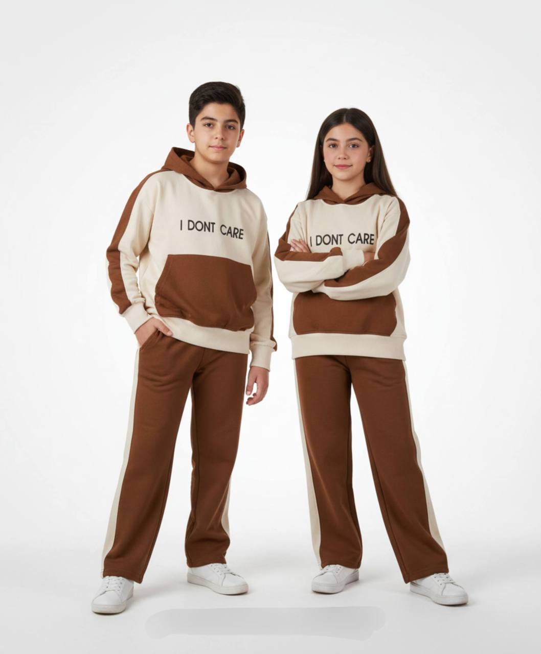 عکس هودی شلوار بسیار باکیفیتI DONT CARE - شماره 8