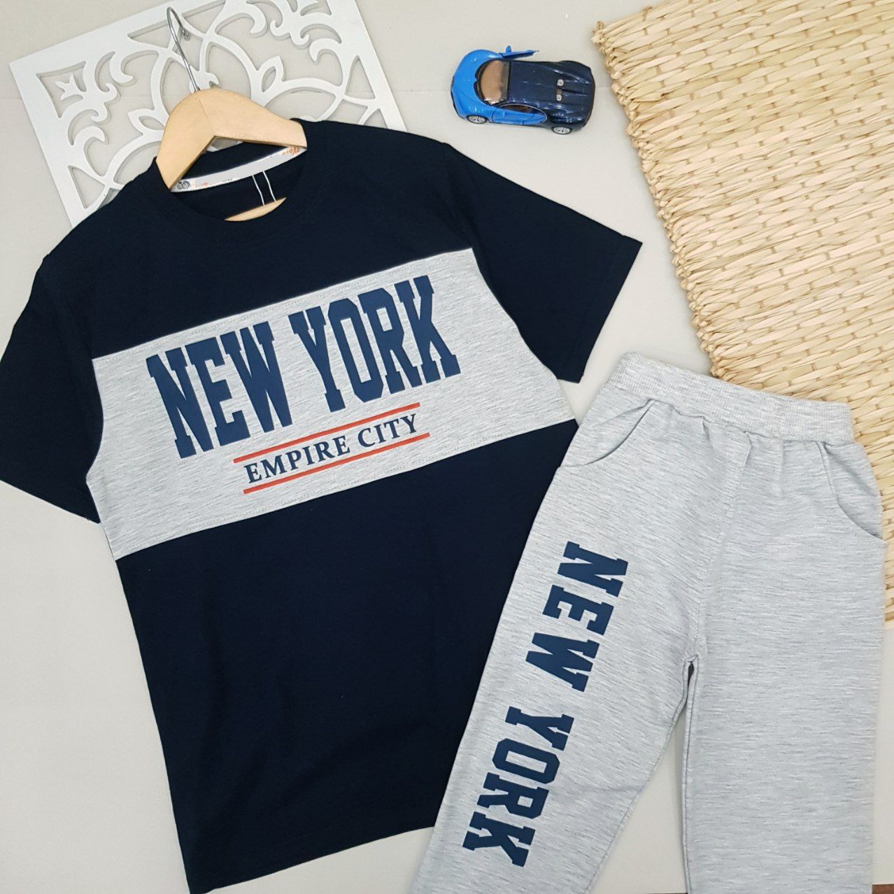 عکس تیشرت شلوار دو رنگ نیویورک - شماره 5