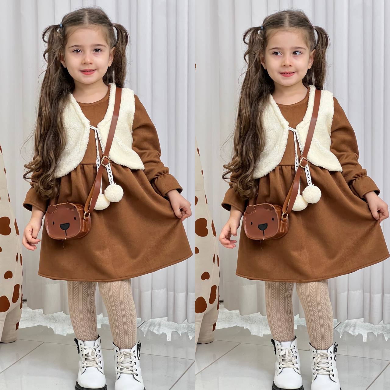 عکس سارافون با کت تدی عسلک - شماره 8