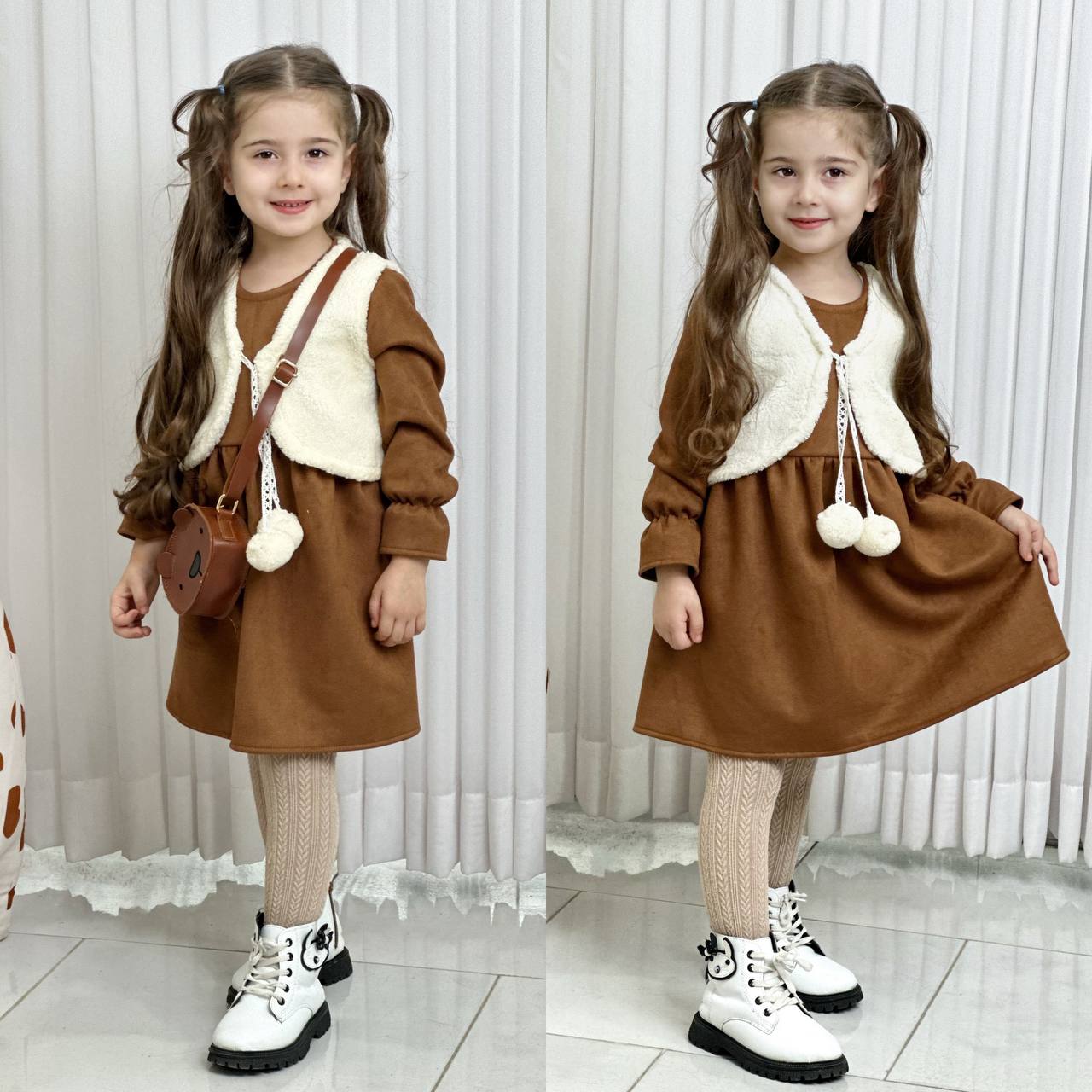 عکس سارافون با کت تدی عسلک - شماره 9