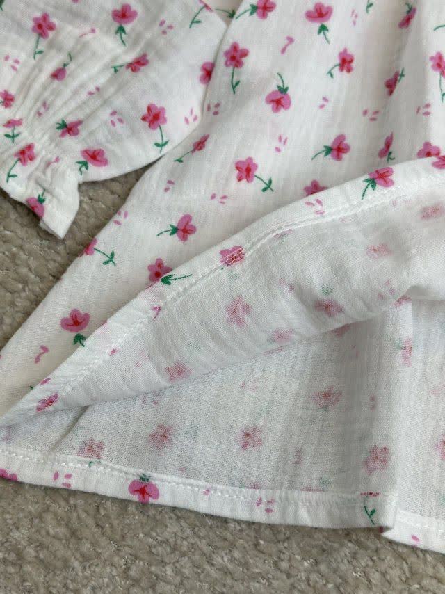 عکس سارافون سفید گل صورتی شینا - شماره 4