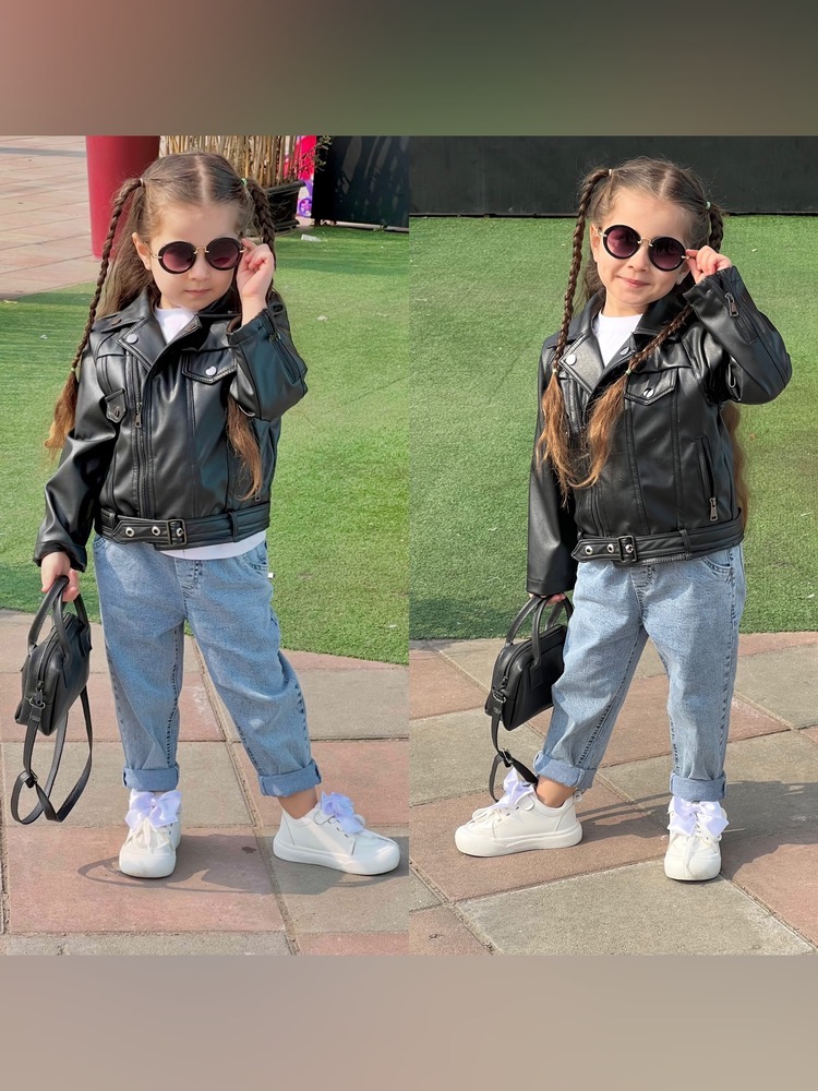 عکس کت چرم زیپ کج اسپرت - شماره 11