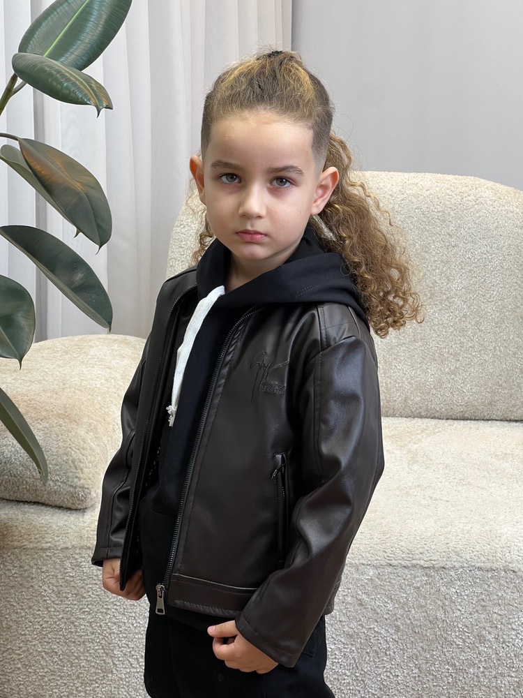 عکس کت چرم اسپرت لاتین گلدوزی - شماره 8