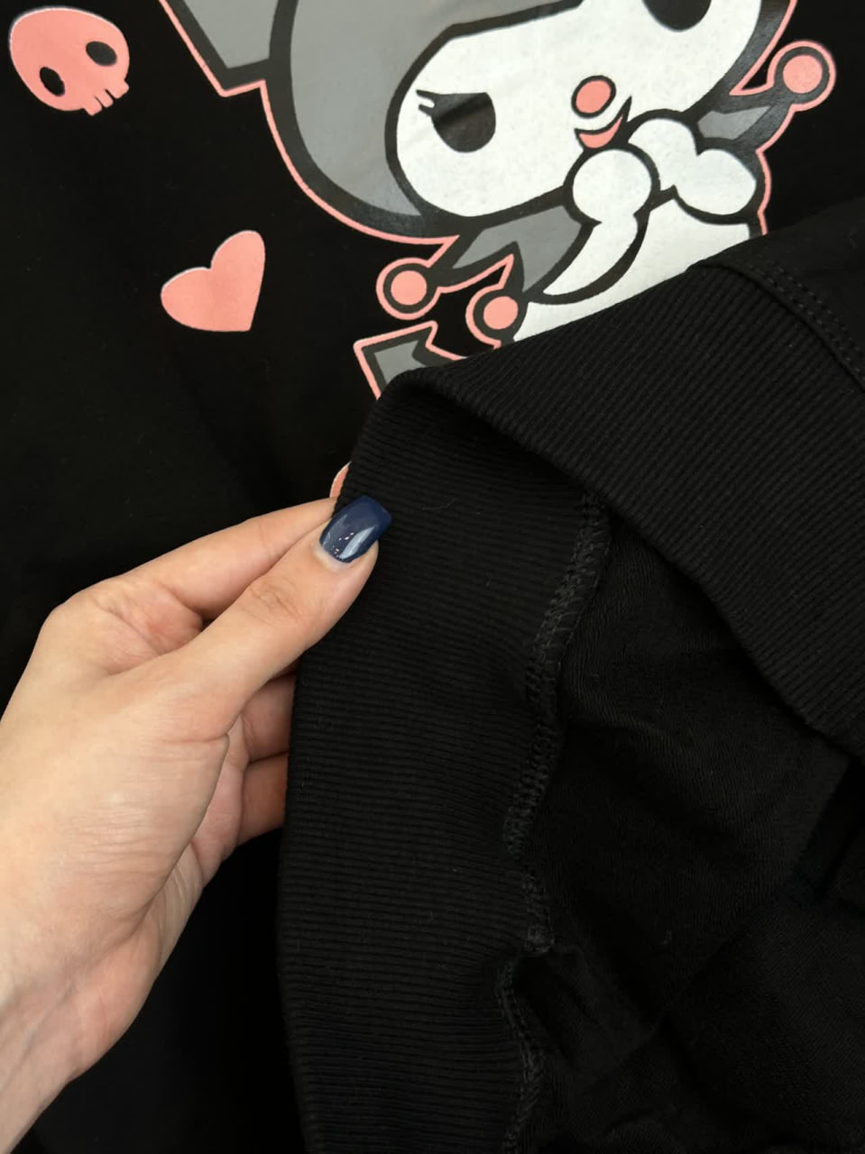 عکس کراپ شلوار کورومی مشکی - شماره 7