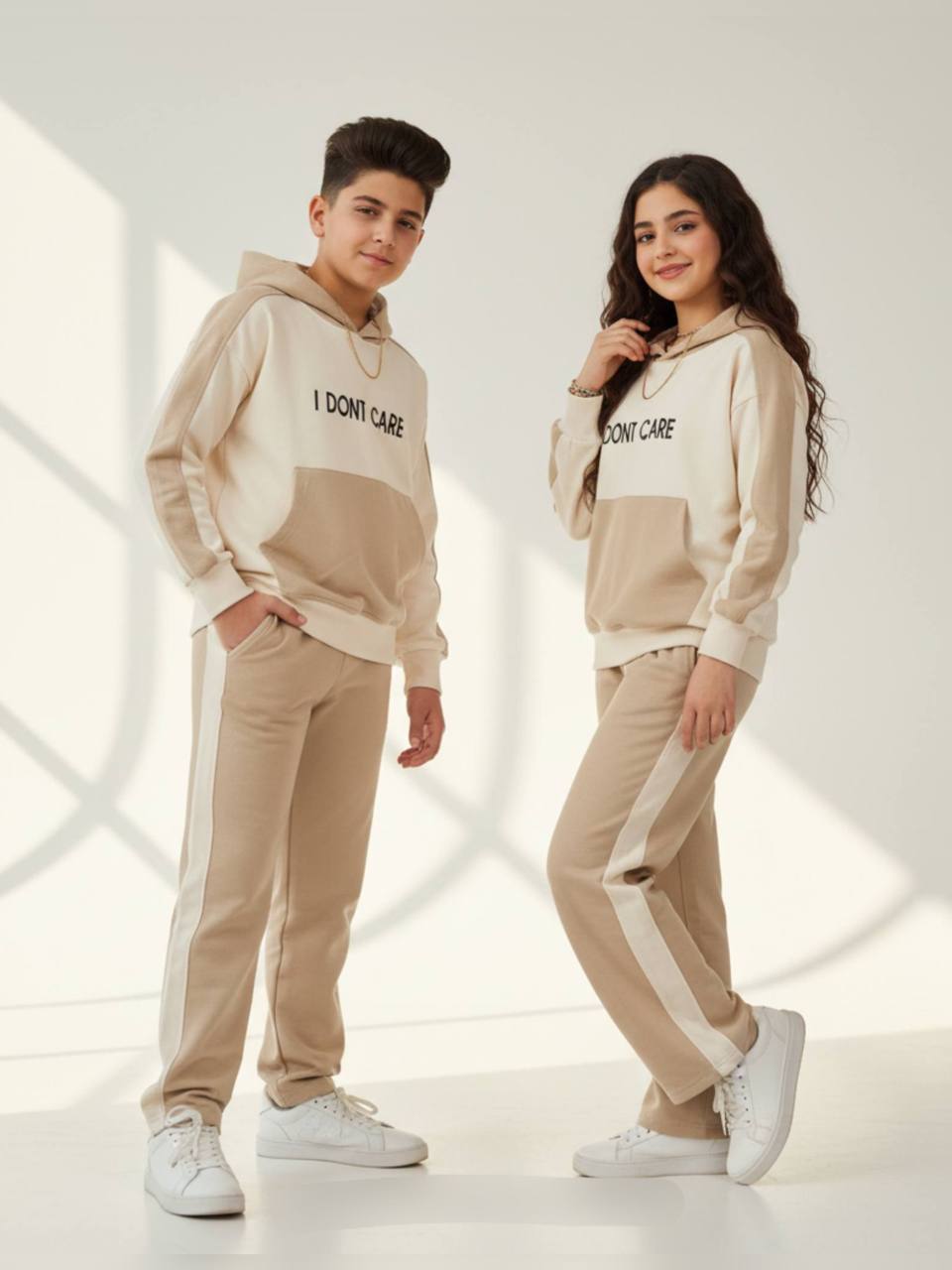 عکس هودی شلوار بسیار باکیفیتI DONT CARE - شماره 9