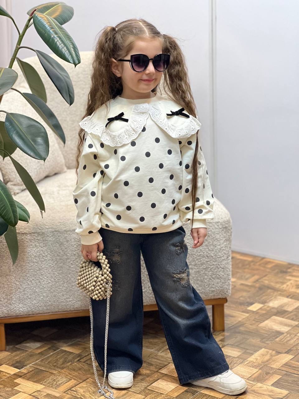 عکس تک بلوز خالدار جواهر - شماره 1