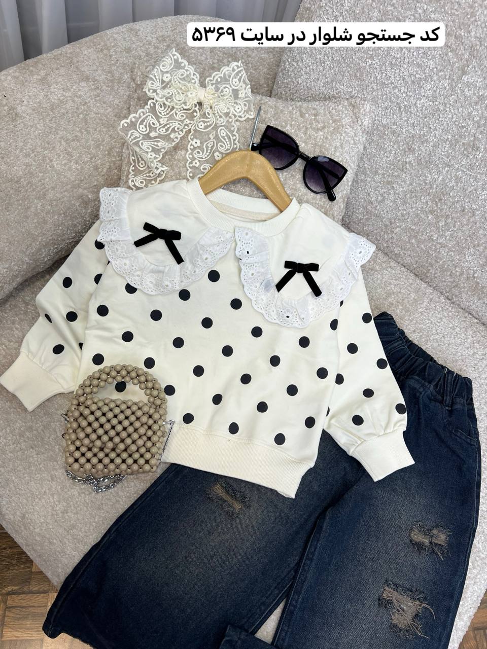 عکس تک بلوز خالدار جواهر - شماره 6