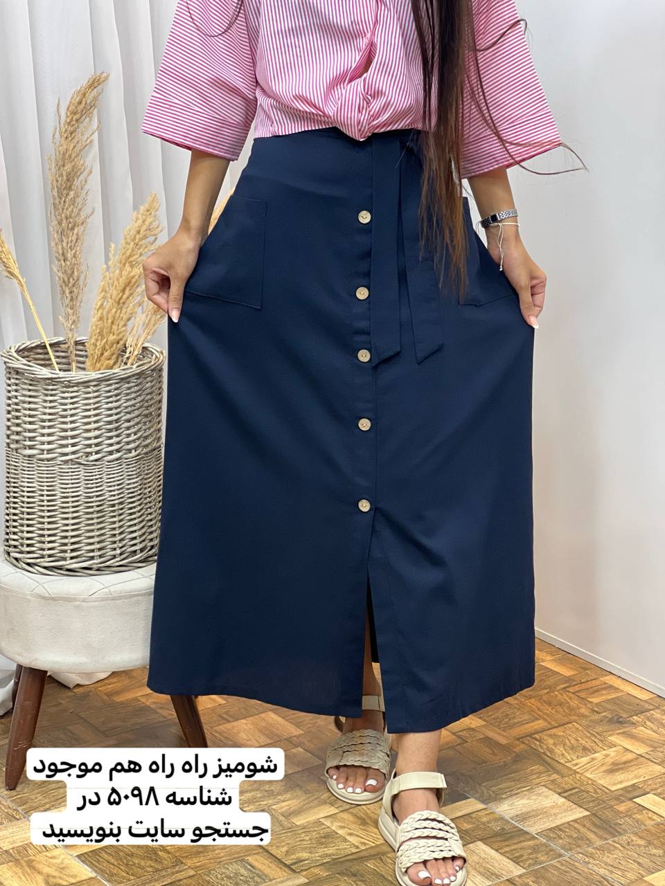 عکس تک دامن لنین دکمه زیبااا - شماره 19