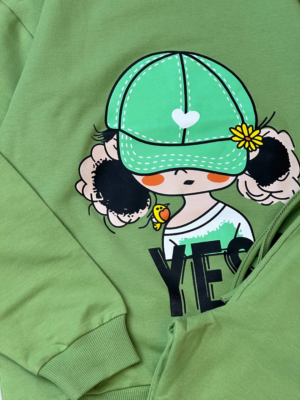 عکس بلوز شلوار دختر کلاهدار Yes - شماره 13