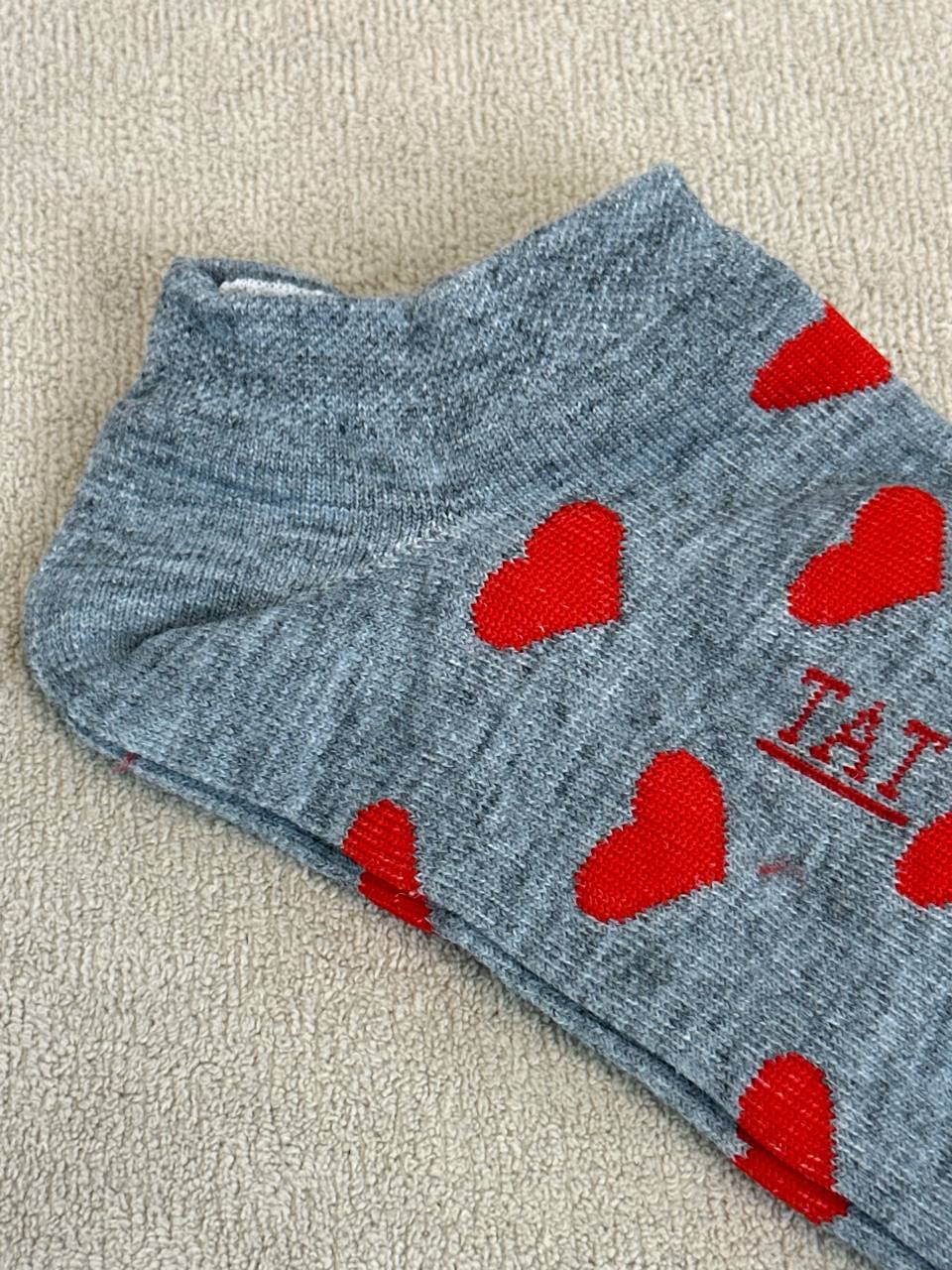 عکس جوراب طوسی قلب - شماره 3
