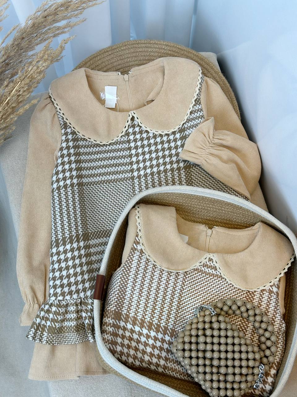 عکس تونیک چهارخونه موکا - شماره 1