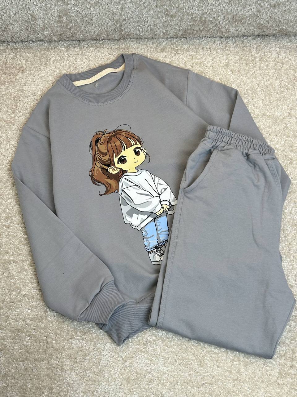 عکس بلوز شلوار دختر و گربه 6 تا 9 سال - شماره 3