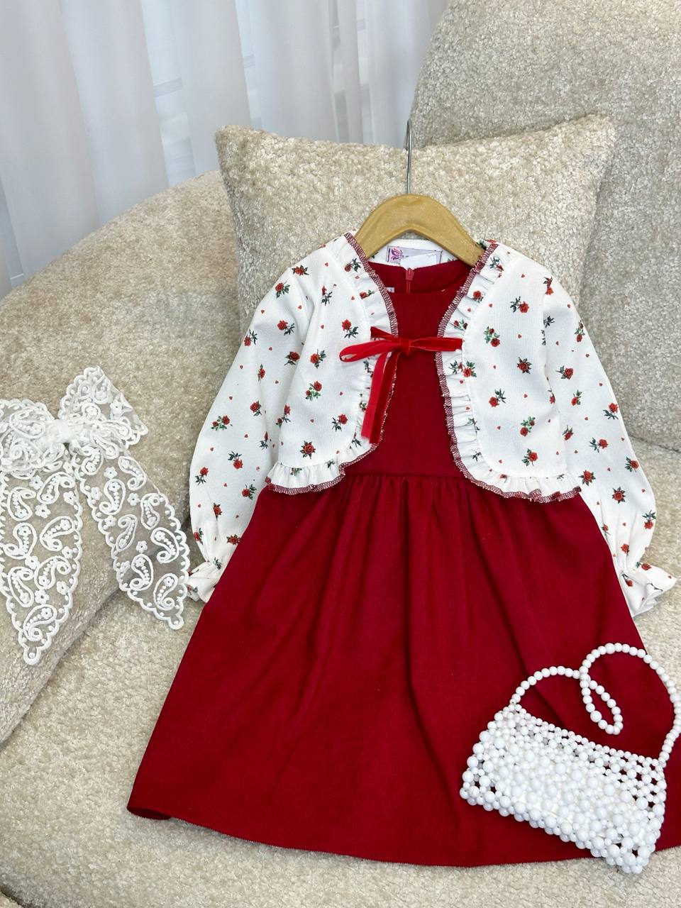 عکس کت سارافون قرمز رز - شماره 1