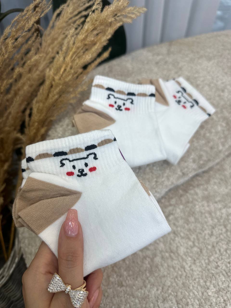 عکس جوراب سفید لپ گلی - شماره 1