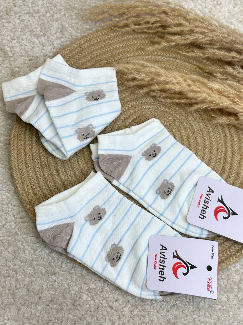 عکس جوراب رینگر آبی تدی - شماره 1