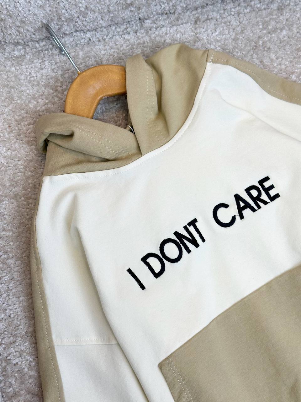 عکس هودی شلوار بسیار باکیفیتI DONT CARE - شماره 4