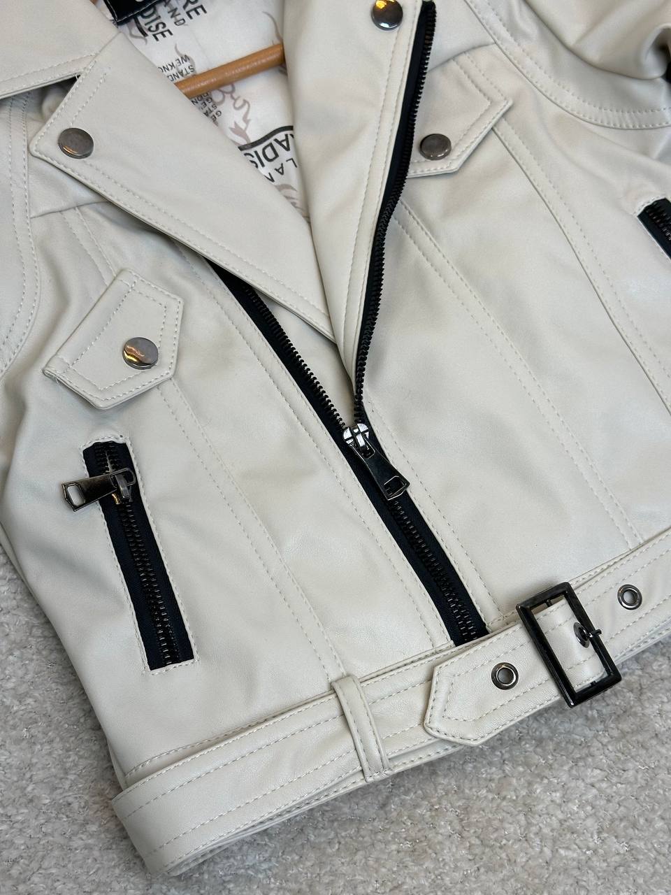 عکس کت چرم زیپ کج اسپرت - شماره 9