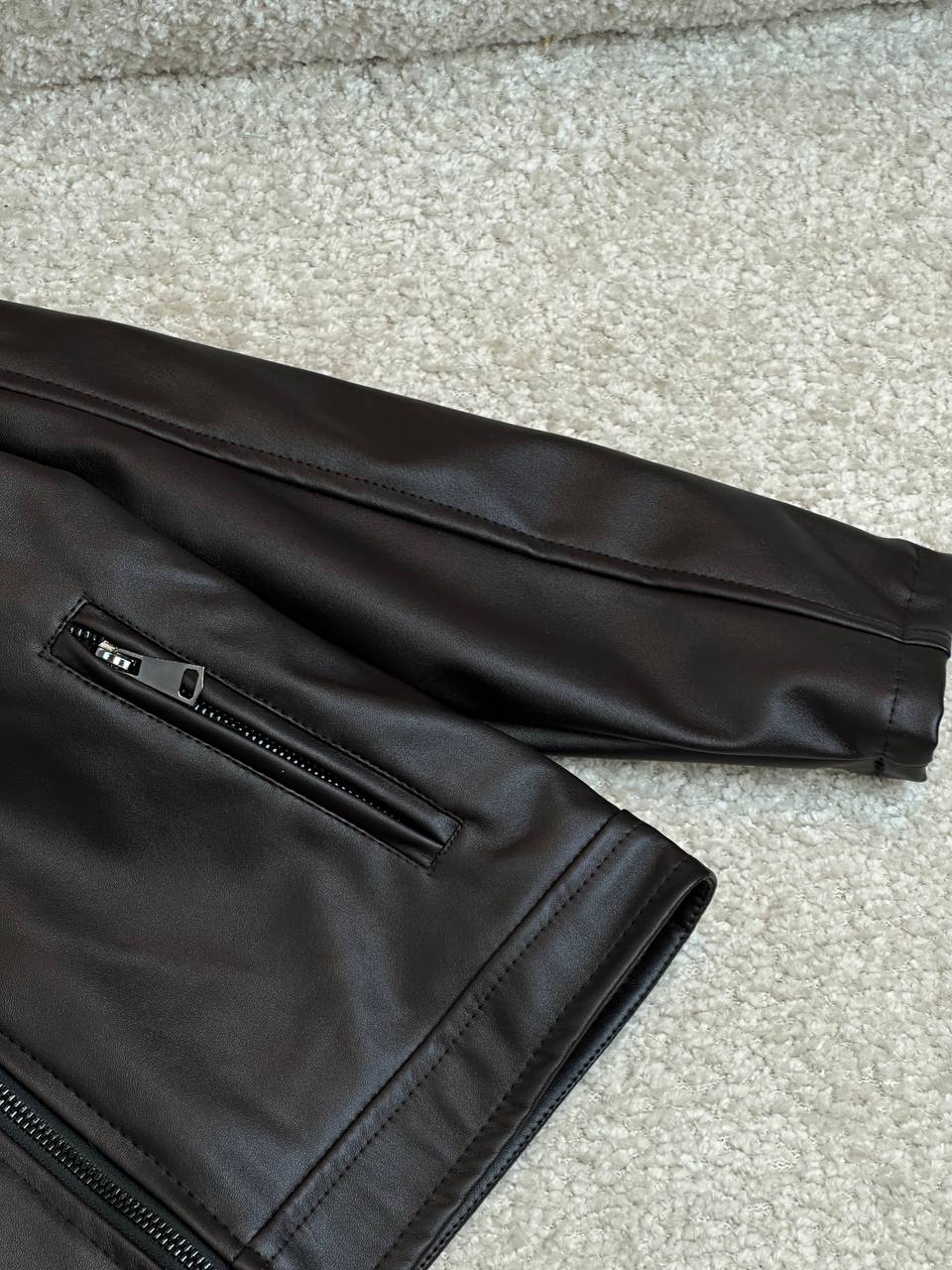 عکس کت چرم اسپرت لاتین گلدوزی - شماره 5