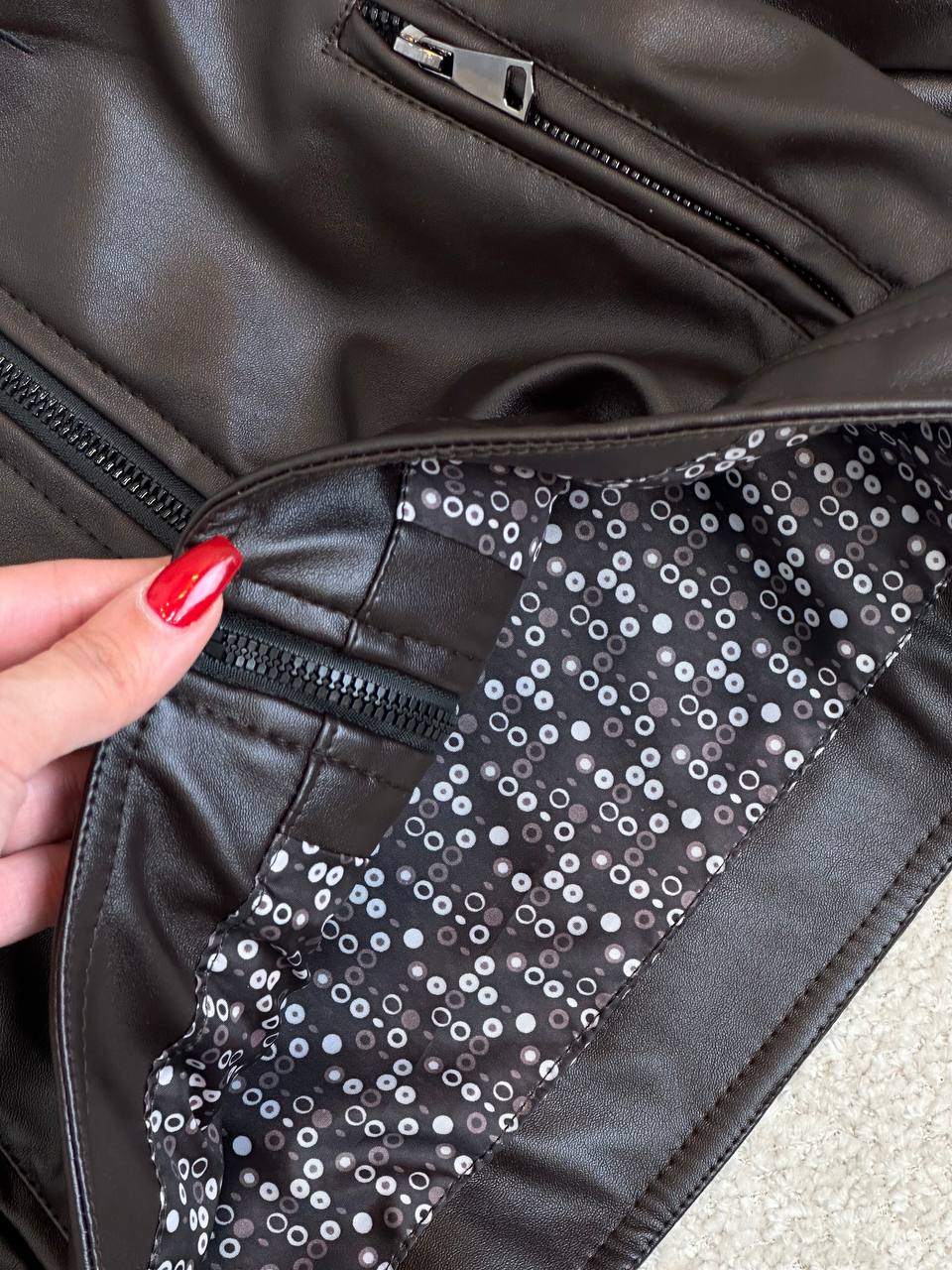 عکس کت چرم اسپرت لاتین گلدوزی - شماره 6