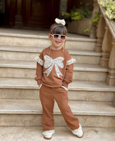 بلوز شلوار شکلاتی ریحانه