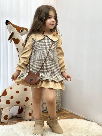 تونیک چهارخونه موکا