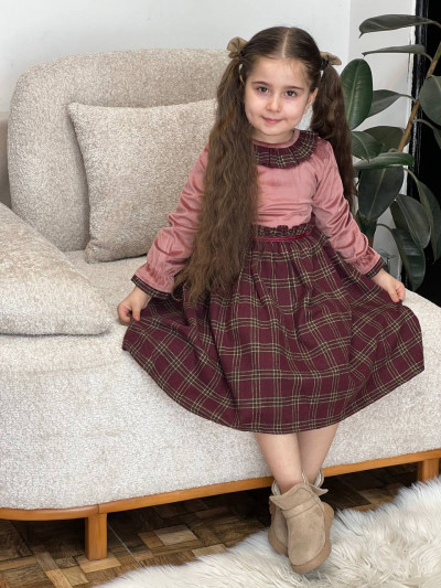 سارافون طناز یقه چهارخونه