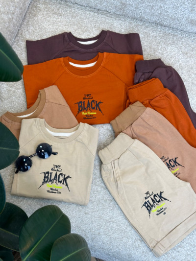 تیشرت شلوارک پاکتی Black